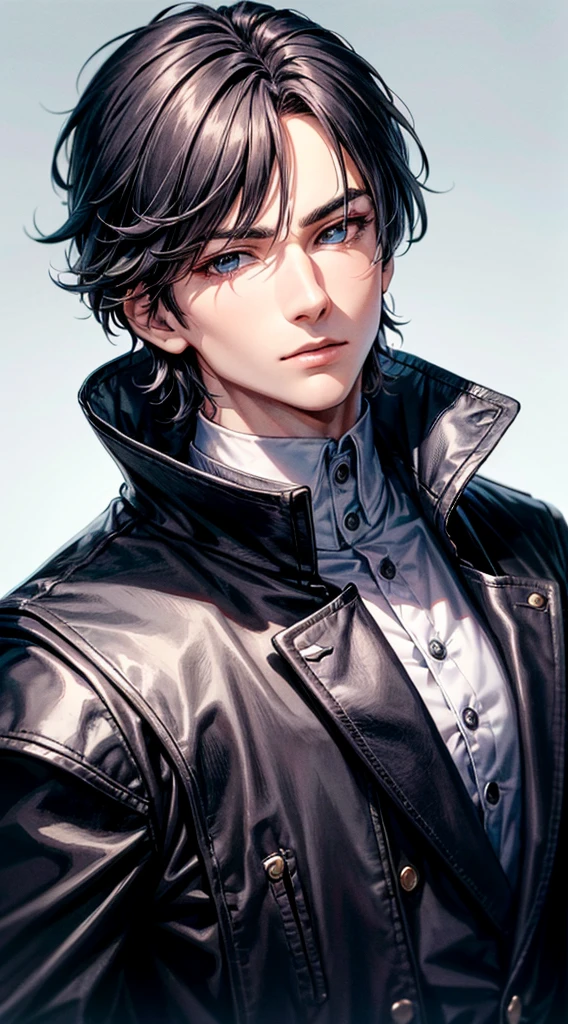 4k, high resolution, The best quality, Masterpiece, perfect colors, perfectly shaded, perfect lighting, Published on E621, (by chunie), the second, ((portrait)), （（Neocruz handsome man））, Perfect male figure, Long black detailed hair，Wear men&#39;s shorts,ABS，musculature,chest muscle，ABS，Naked upper body，detailed face, Perfect face, (The gets up), detailed background, ((bonifasko lighting)),  (detailed brown eyes), perfect pupils，tanned skin