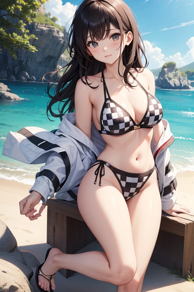 checkered bikini
