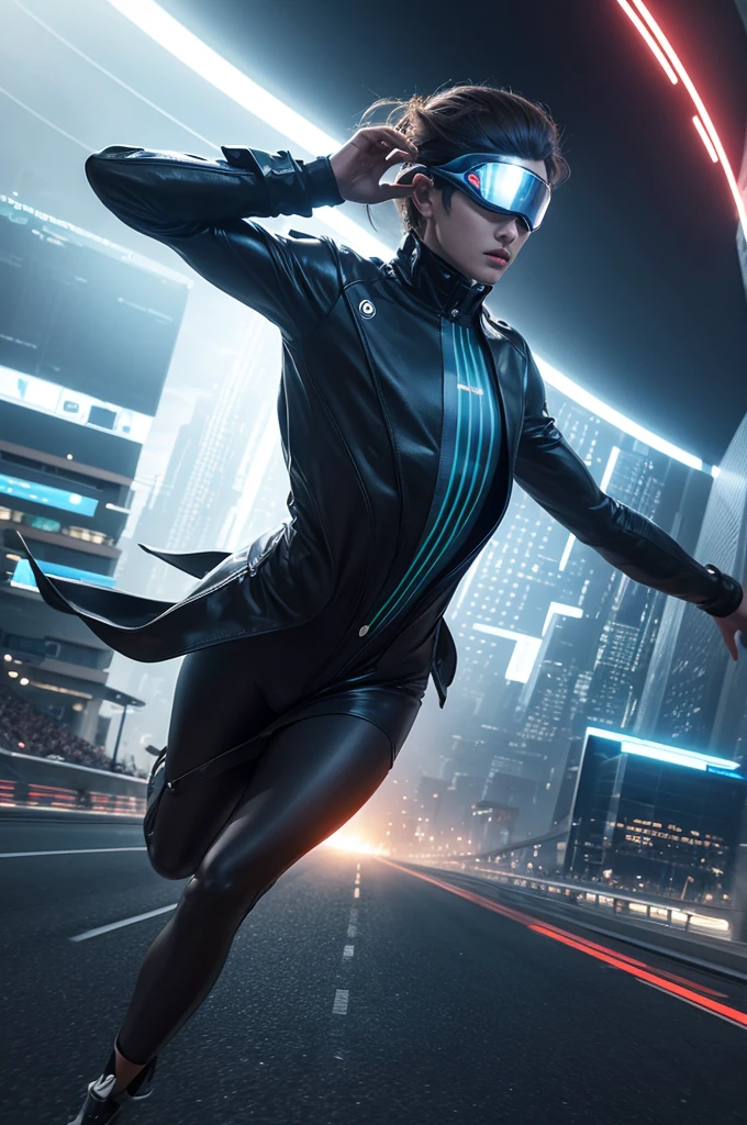I want an image with the characteristics of futurism:
Freedom of creation and form. Renovations in form, such as the use of free verse and changing the syntactic order. Themes and rhythm of speed and acceleration. Focus on the future and optimistic expectations