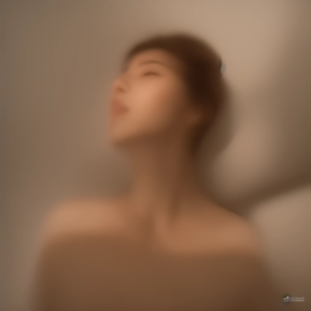 Surrealism, high detail, movie lighting, Ray tracing, perspective, Shoot at eye level, ultra high definition, masterpiece, textured skin, 4K, Best quality sexy open mouth and closed eyes with no bra on the bed