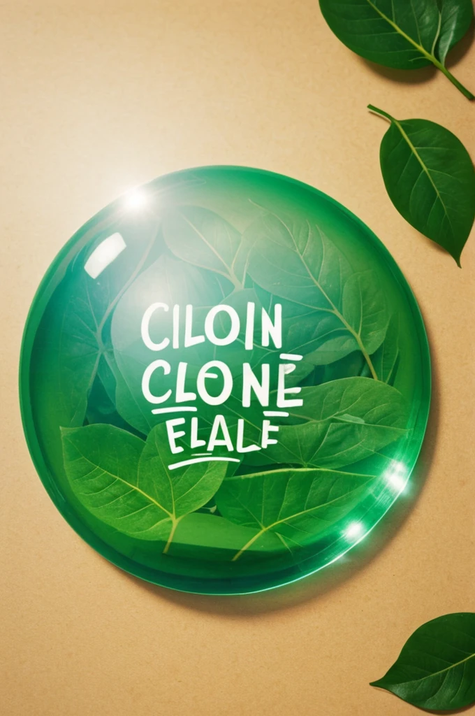 Imagine a large, clean bubble as the central element of the logo, with the name "Clean foam" written with a soft and friendly typography inside the bubble. around the bubble, you could have several green leaves of different sizes that appear to sprout and float, which gives the sensation of a natural and refreshing product. The leaves could be in a minimalist style to maintain a modern and clean design.
Then, add the brand name text inside the bubble.