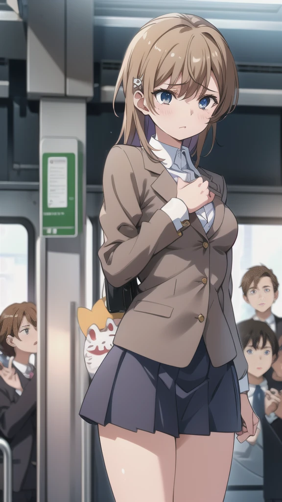 (Affirmative prompts)
(1 Girl)++, (masterpiece)+++, (Highest quality)+++, (Super cute)+++, lovelive!, Anime Color, , tears, (vapor)+++ , Being abused ,feigned ignorance, wearing blazer whiteshirt ,Check skirt , (Roll up your shirt), Out of place bra ,arched back, Crowded train, (Many men standing behind a girl )++, Dynamic pose, Dynamic hand movements, (Grab your chest)+++, A man grabs a woman's arm , (Hands frying), (Floating Hand), (Grab from behind), The image shown is、Generated in stable diffusion。 ✧ (*´ `*) ✧ ° The prompt is:. To get your favorite images、You may need to generate multiple images at once。.Panty shot、Brasilia、erotic、Molester