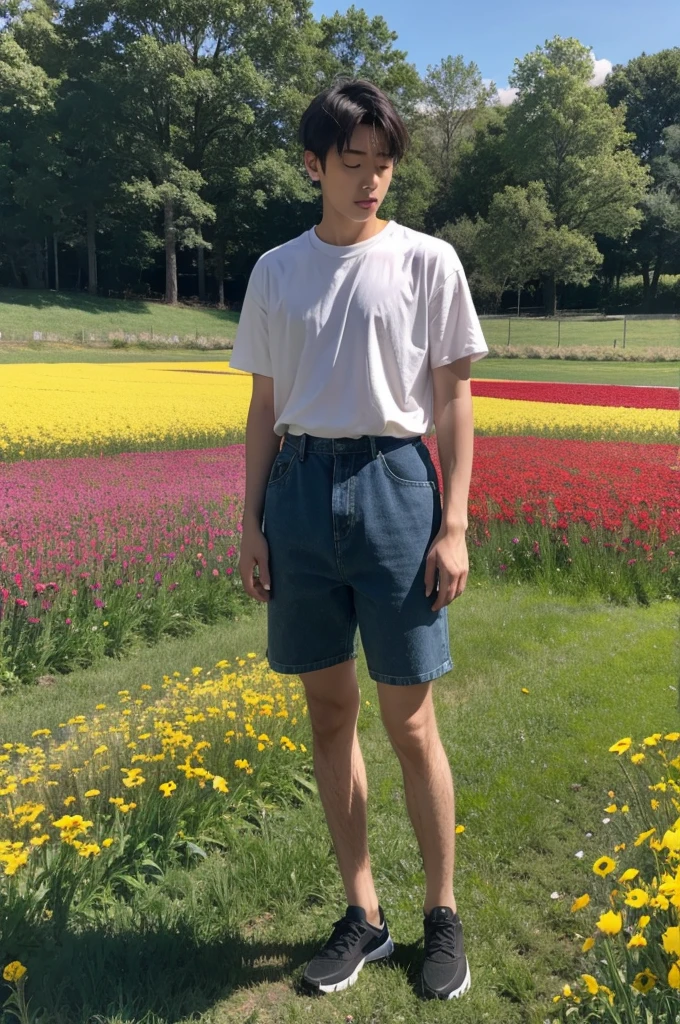 Color Field painting 1 man
