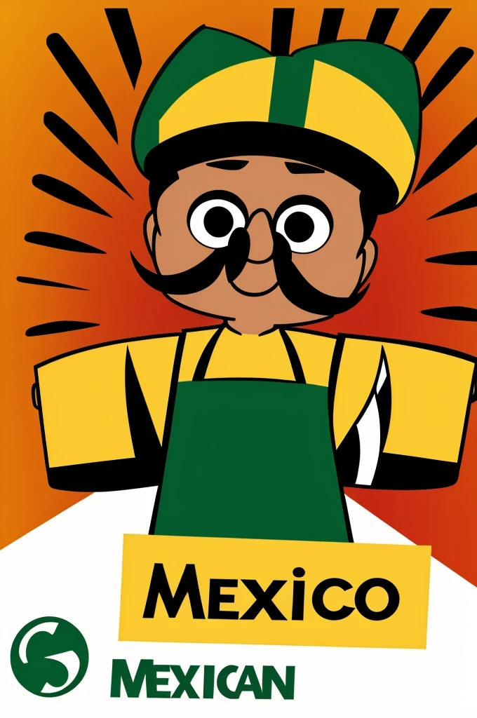 Create a 2D logo of a political party with the phrase Mexican Party 130