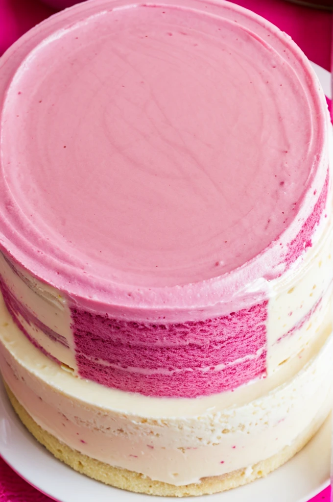 Pink circular shape of a dessert logo