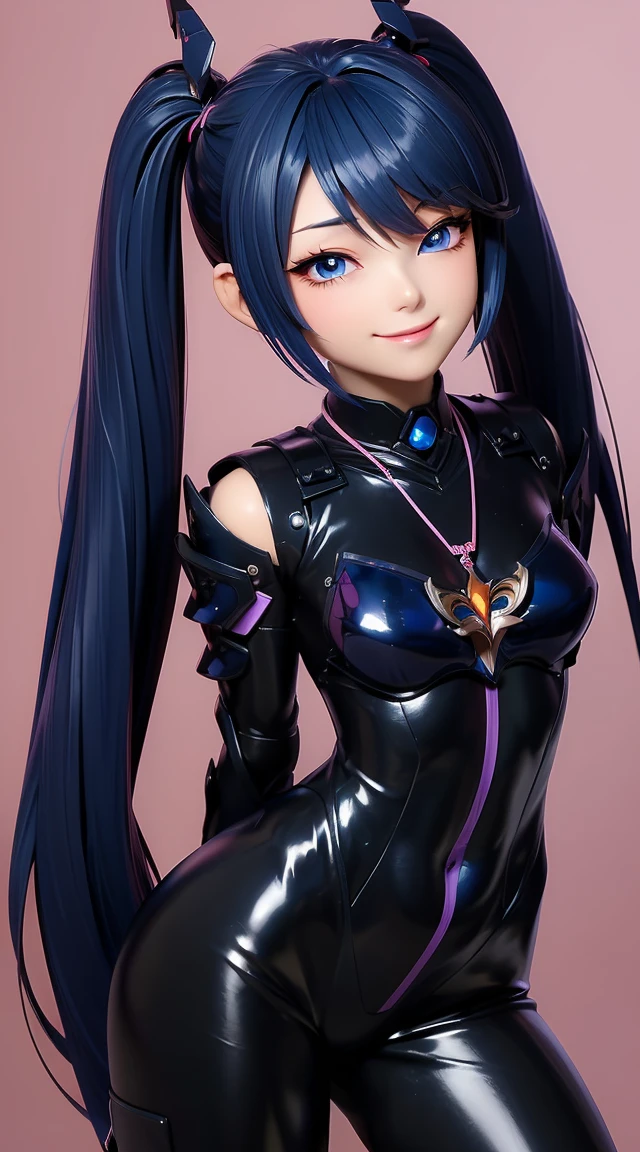  (masterpiece:1.3), (Best Quality:1.3), (Ultra-detailed:1.2), ((kawaii)), Cute, (lovely), ((sexy)), ((Extremely detailed)), 4K, (8K), Best Quality, (Beautiful), Illustration, anime style, (bold line:1.2), Gradation, looking at viewer, //, (bent down:1.1), (arms behind back), //, a cute girl, 1girl, (solo:1.2), gleaming skin, //, (flat chested), (Perfect eyes:1.2), (Perfect iris:1.2), //, darkblue hair color, (beautiful eyes) //, (half closed eyes:1.3), ( expression:1.2), Fascinated expression, smile, (blush:1.2), //, modern city background, on rock, twin tails, muscle girl, hard abs,  abs, NECKLACE, skirt, heavy armor suit, mecha musume, under 