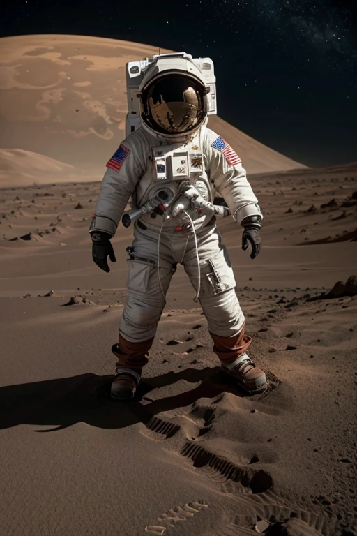 Create an image of an astronaut on Mars