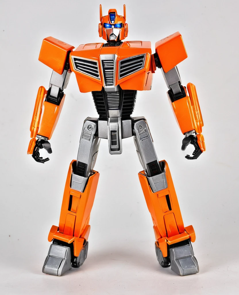 Transformers, orange metal body colour, as autobot, heroic bot, as transformers bot,