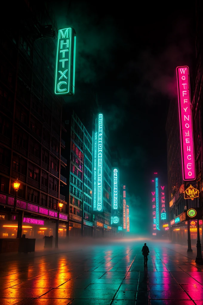steampunk,neon, fog, Volumetric, matrix,Machine City