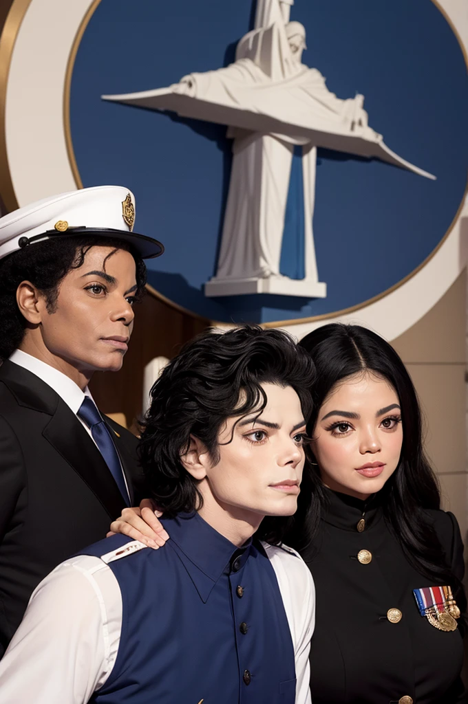 Michael Jackson together with President Lula at Christ the Redeemer
