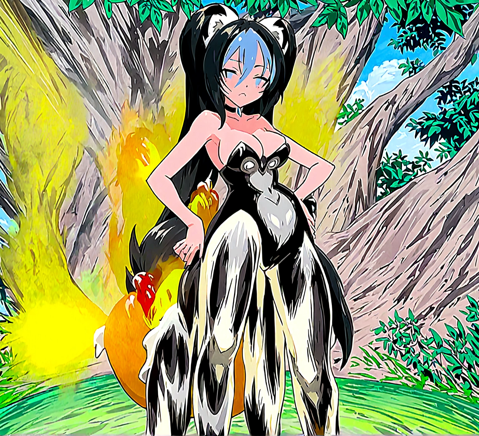 Skunk girl farting