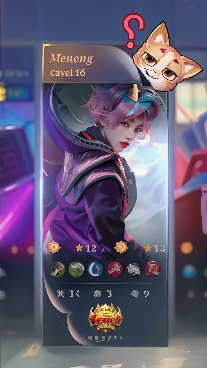 best quality, 1boy, solo, cartoon portrait ,  background,  short hair,   pink lips, red hair, wearing red varsity jacket, name it Bobatea