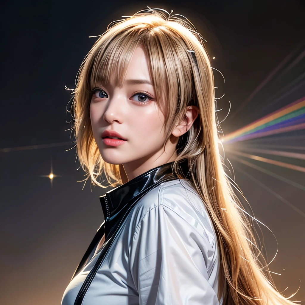 NSFW, 8k, High-level, absurd, masterpiece, best quality, primitive, very detailed CG, very detailed wallpaper, perfect lighting, Extremely detailed (((The personifying " ユマ サーマン in Kill Bill " as a Little Girl))), MysticSight, Tyndall effect, Tyndall scattering, Studio gray background with (many Dazzling RainbowColor particles BokeH:1.28), (RoundlyButts, ThighGap), (Exposed:0.4), (Assfocus with looking ahead), BREAK (NOGIZAKA face variations) Extremely Detailed very KAWAII face variations, perfect anatomy, Childish, captivating gaze, elaborate detailed Eyes with (sparkling highlights:1.28), long eyelashes、Glossy RED Lips with beautiful details, Coquettish tongue, Rosy cheeks, Radiant PearlSkin with clear transparency . { (Dynamic LifeLike expressions:1.4) | :d) }, (large eyes:-1) .
