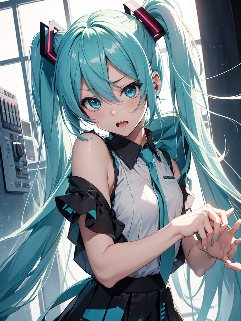 hatsune miku, angry