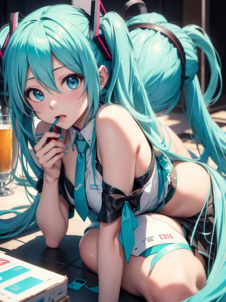 hatsune miku getting drunk