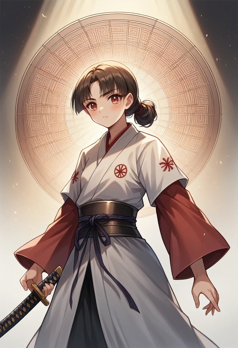 young teen girl, medieval samurai, armored kimono, wielding a katana, small breasts,, highly detailed, vibrant appearance, creative behavior, extremly detailed, imaginative, sensual, spontaneous, highest quality, skin texture, intricate details, (cinematic lighting), RAW photo, 8k, masterpiece,best quality,ultra-detailed,very detailed illustrations,extremely detailed,intricate details,highres,super complex details,extremely detailed 8k cg wallpaper,