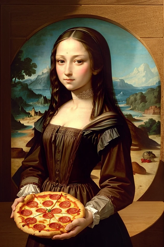 Monalisa pizza chef