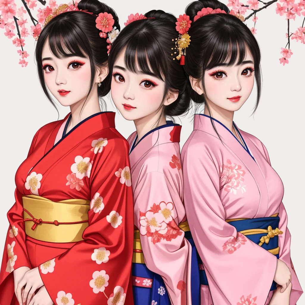 Each has a different expression2People and sisters、(2 girls)、⦅Dancing traditional arts with grace)、((Big Breasts、Small Face、Not exposed))、Highest quality、masterpiece、(Black Hair、Bun Hair)、Brown Eyes、⦅Wide angle、Angle from above the waist、雑誌の表紙のPause、Their gazes are different, gazing into the distance⦆、(8K High Quality、masterpiece、High resolution、Realistic and beautiful light and shadow、(Highest quality)、(High Resolution)、(Very delicate and beautiful)、(Beautiful 8k face)、(With a smile、Beautiful eyes)、(Clear skin)、(Soft hair)、(8Head to Body)、(A Japanese-style yukata kimono with red, pink, orange and blue floral patterns on a white background, interspersed with gold powder、Wearing a yukata2Beautiful Japanese girls)、((Tanabata decoration background))、((Small Face))、(arms up)、Thin and small nose、(Red lipstick)、(Make your cheeks red)、(Glossy skin)、((Ink painting style))、Very thin eyebrows、Overall ultra-high image quality、(She is wearing maiko-style makeup.)、Whitening、Long and beautiful eyelashes、Glowing Skin、(Red cheeks),Straight nose、masterpiece、Highest quality、whole body、 Eyebrows visible through hair、Bun Hair、Grin、Gal、コGal、Viewer's Eyes、Plaid、Stylish、woman、fine、Pause、
Waiting to start