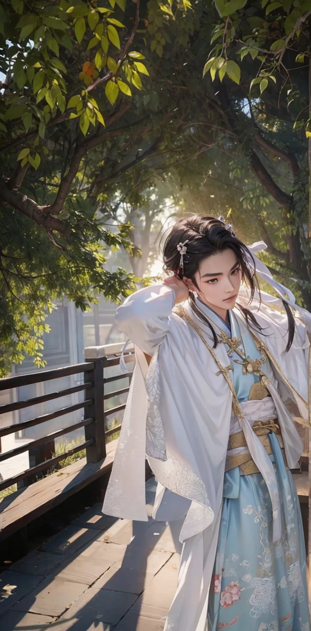 Highest quality,Chinese boy,Ancient Chinese Hanfu Clothing,2.5D