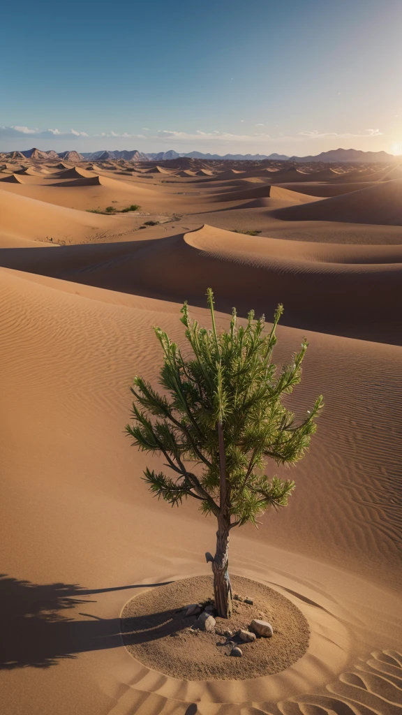 A thorax plant growing in the desert highly detailed Ultra Realistic Full HD 8k landscape