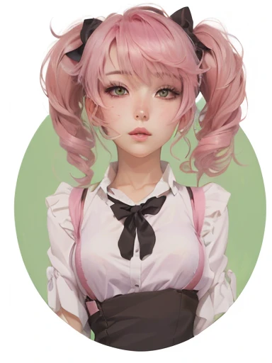 a close up of a woman with pink hair and a bow tie, anime portrait, anime style portrait, kawaii realistic portrait, made with anime painter studio, portrait of an anime girl, painted in anime painter studio, anime realism style, portrait anime girl, halfbody portrait, anime girl portrait, portrait of magical girl, face anime portrait, in an anime style