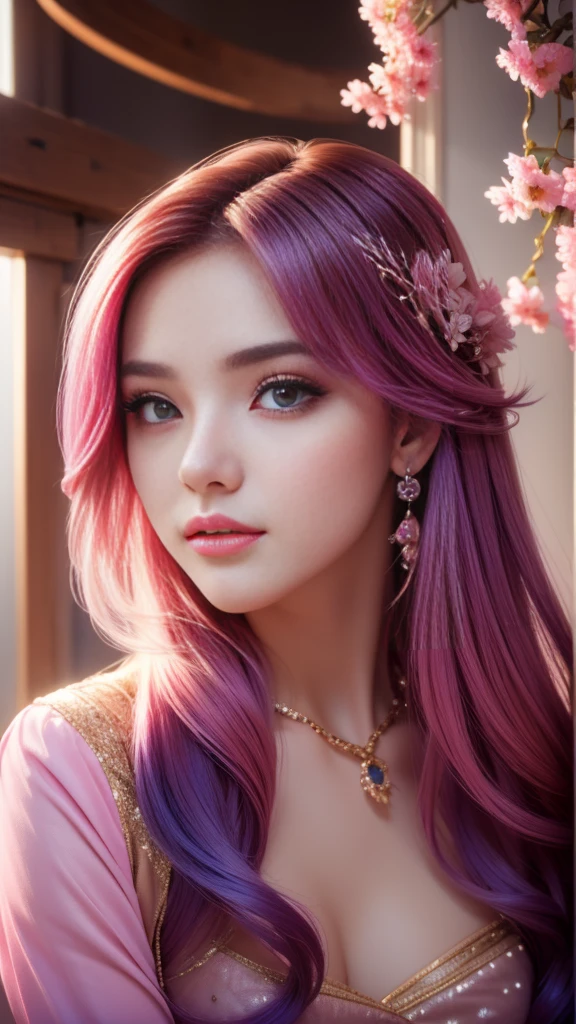 masterpiece, best quality, 1girl, gradient hair,