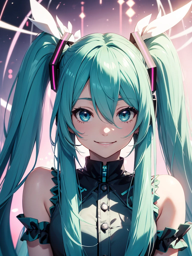 Hatsune miku, smiling