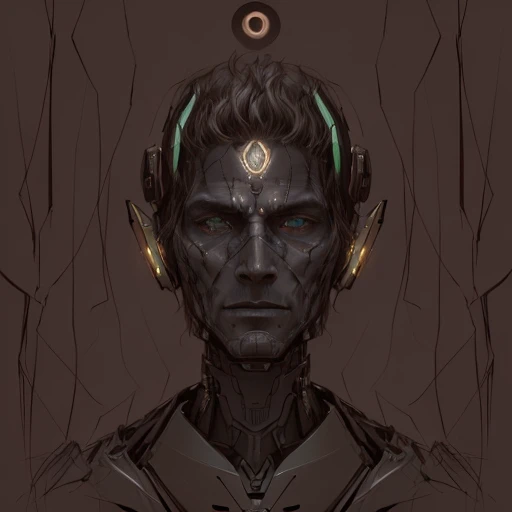 cyberpunk man connected to cyberspace, wires, cables, tubes, complex, surreal, futuristic, three fourth perspective, high tech, <lora:Harbingers Style v1.1 SDXL :1>