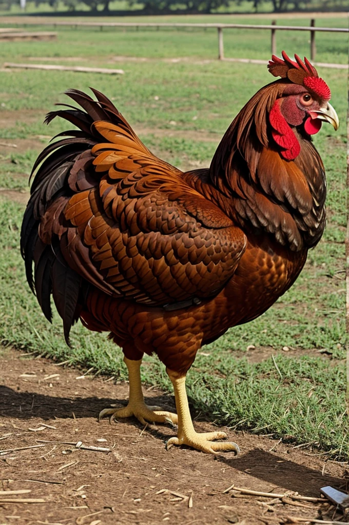 Brahma rooster hybrid with broiler hen(realist)