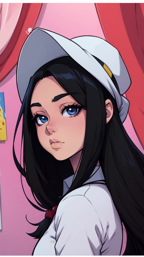anime girl with long black hair and white blouse, anime digital illustration, anime style portrait, portrait anime girl, anime style illustration, portrait of a beautiful anime girl, anime girl portrait, detailed anime girl portrait, anime girl portrait, flat anime style shading, cute anime portrait, lazy art style, portrait of an anime girl, anime woman portrait, anime portrait