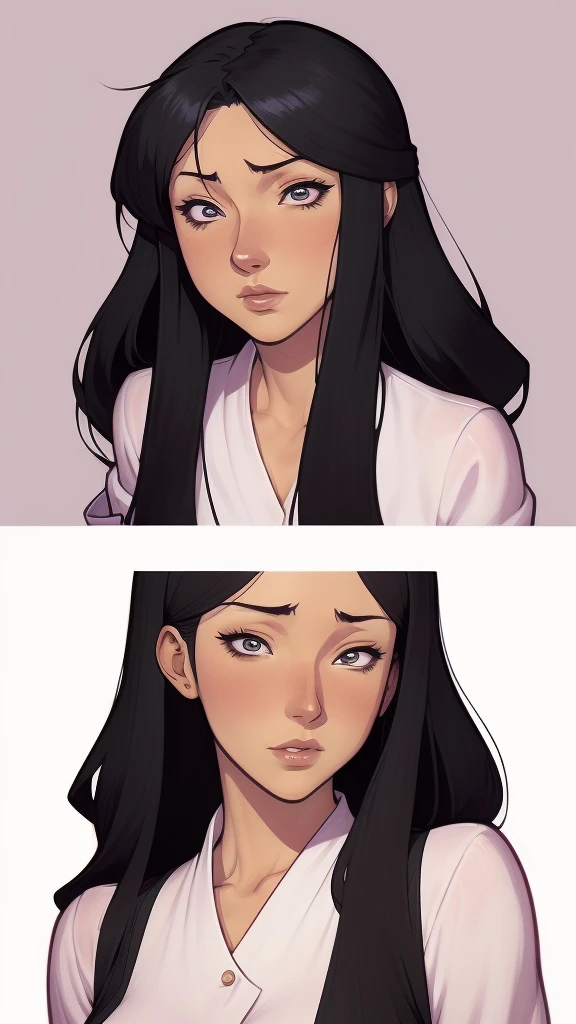 anime girl with long black hair and white blouse, anime digital illustration, anime style portrait, portrait anime girl, anime style illustration, portrait of a beautiful anime girl, anime portrait, detailed anime girl portrait, anime girl portrait, flat anime style shading, cute anime portrait, lazy art style, portrait of an anime girl, anime woman portrait, anime portrait