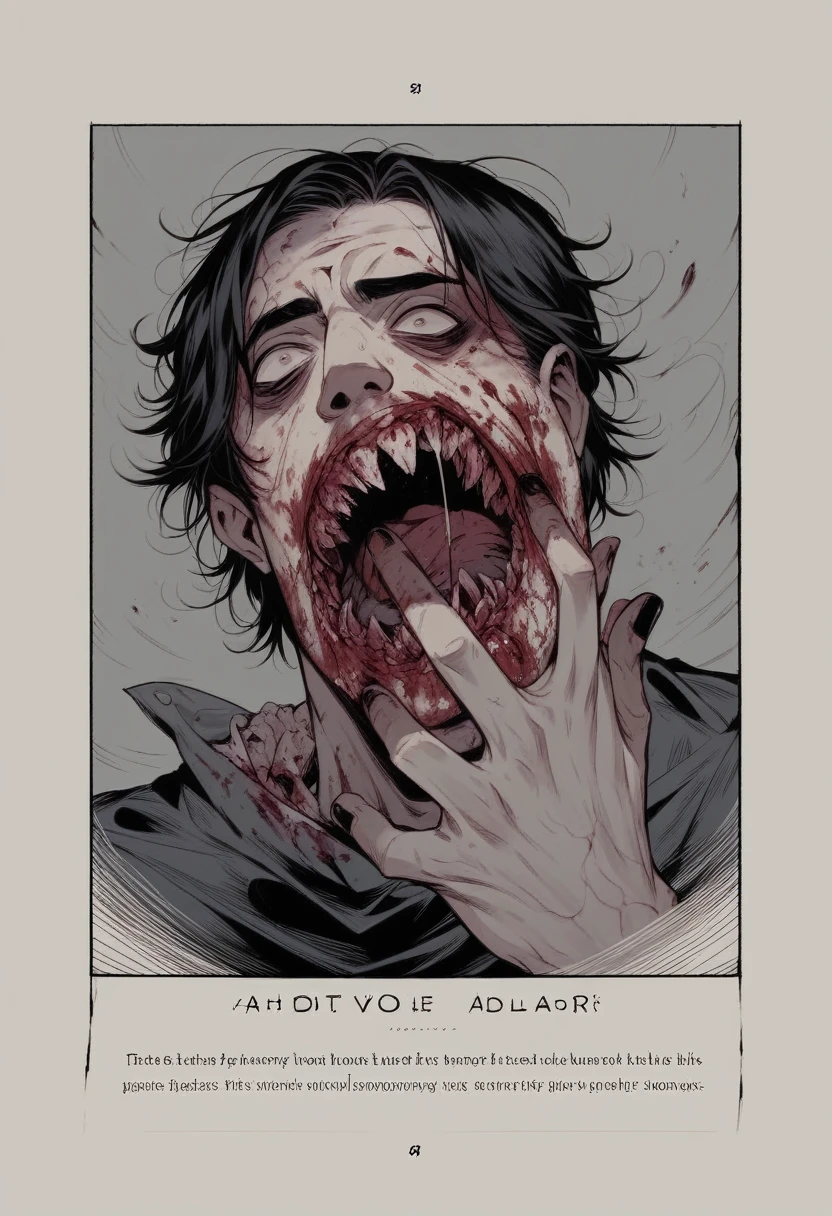 Gore, horror, comic book art style, gothic, Todd McFarlane art style