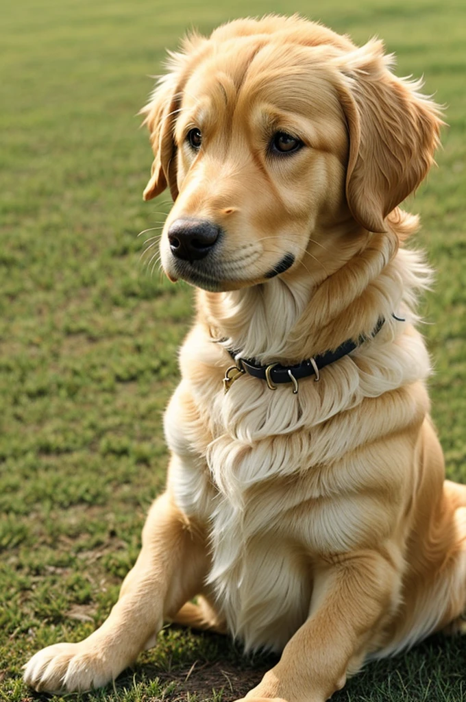 Golden breed dog that does not have as much hair and name "himself"