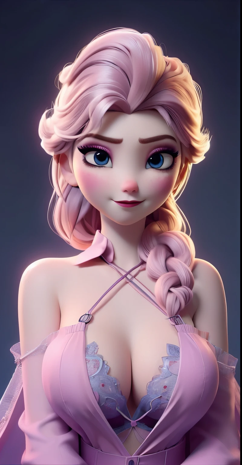  Elsa,chubby face,invent,face detail,blush,purple eye shadow, rose in hair,arise from,simple background, looking to the side,half shirt, White dress, No blouse, without bra, visible chest peak, (big tits) (big breasted) (fully exposed chest) ( naked and visible nipple) (big tits) (big breasted) (fully exposed chest) ( naked and visible nipple) big tits) (big breasted) (fully exposed chest) ( naked and visible nipple