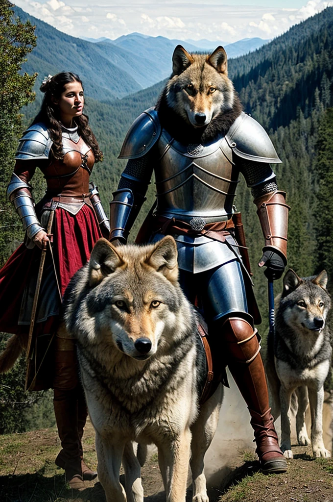 Wolf,people,knight