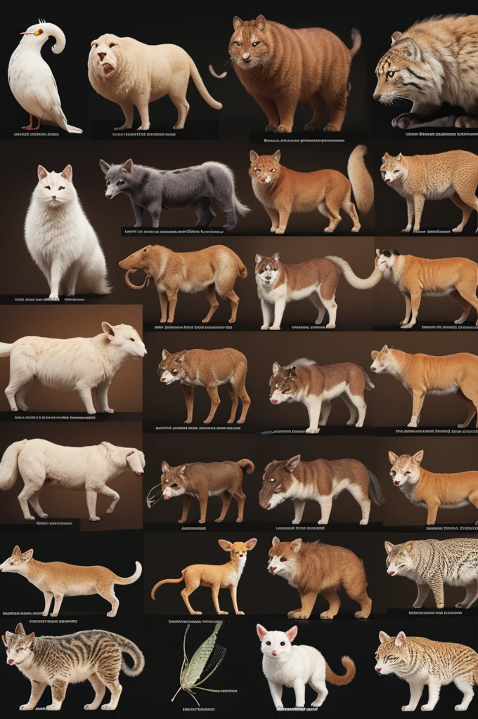 Word BIOLOGY formed by animals