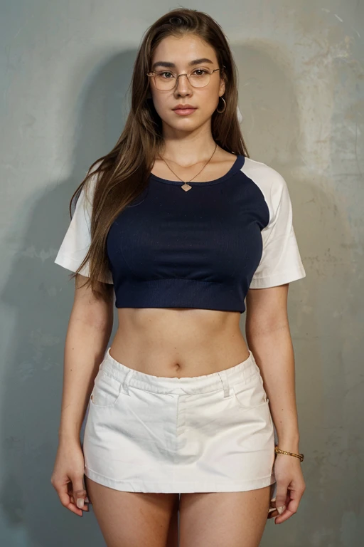 White gradient background, (Full body: 1.2), 1 girl, Big breasts, she raises her hands to show her sweaty armpits , Short detailed hair, Baseball cap, White jean, Ideal proportions, Highly detailed face,(Best quality, High detail, Masterpiece, Official art, Film light effect, 4K)