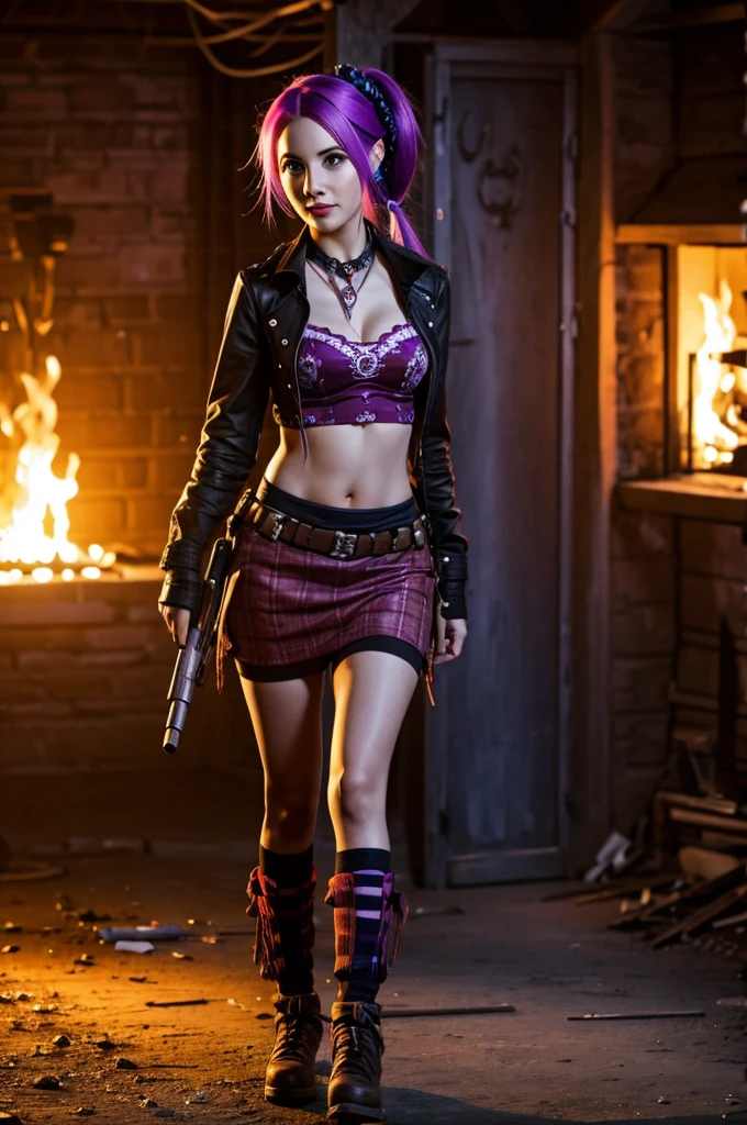 (best quality, highres, ultra-detailed, realistic:1.37), Taylor Swift singer posing for a photo, full body, beautiful female punk, gothic top model, dark piercing eyes, extremely detailed eyes and face, beautiful detailed lips, long eyelashes, nasty gaze, aggressive look, corpsepaint, gothcore, intense gothic atmosphere, black leather jacket, spiked collar, heavy eye makeup, dark lipstick, confident posture, standing tall, vibrant colors with a dark undertone, film noir style.