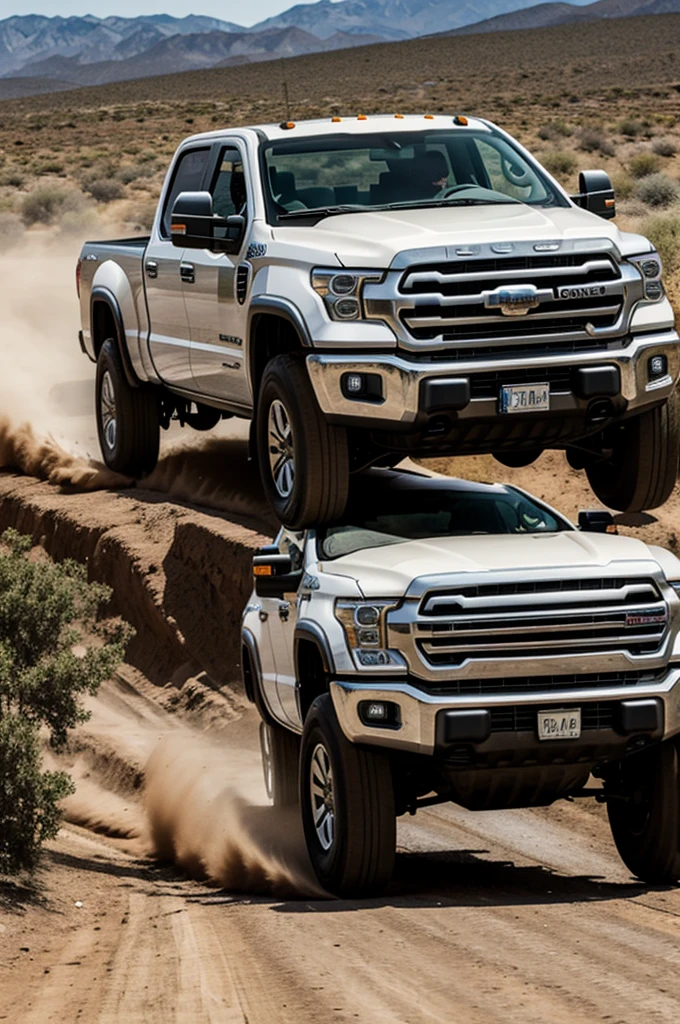 woman driving truck triumphant