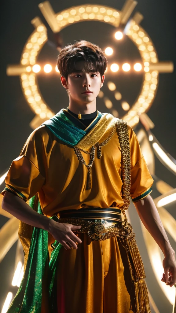 Choi Beomgyu from txt as a pre-Hispanic god 