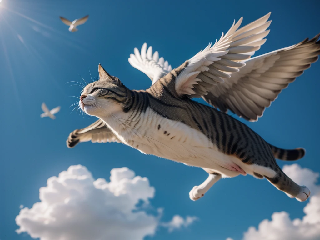 a (cat:0.7)
a (bird:0.35) flying