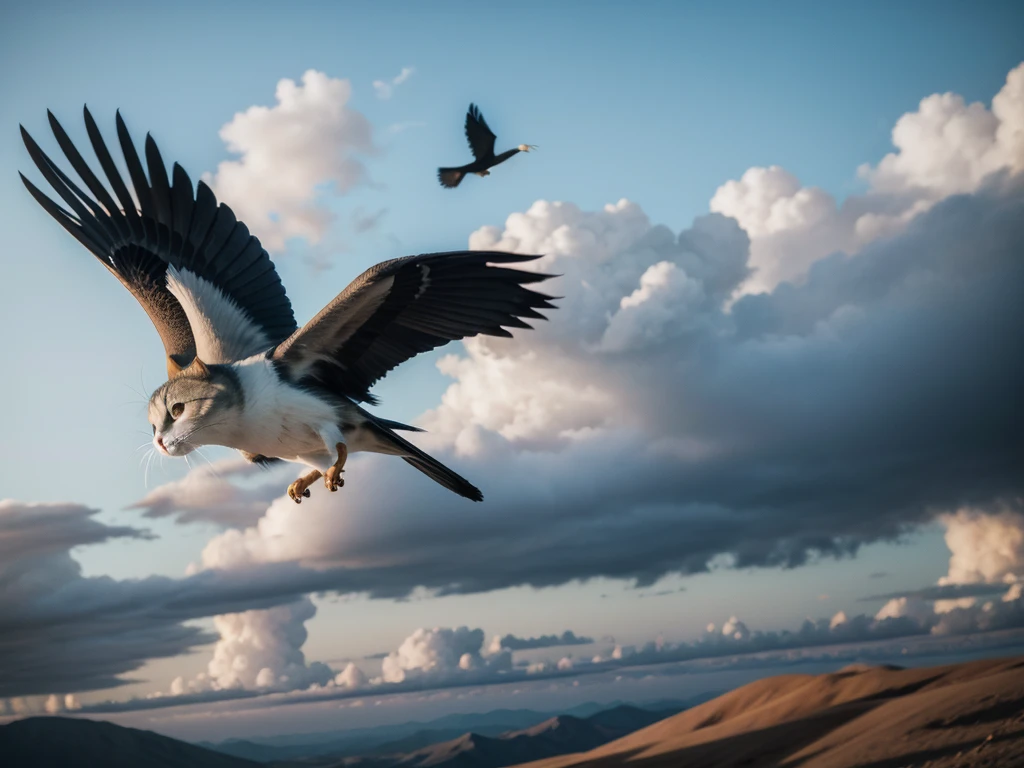 a (cat:0.4)
a (bird:0.35) flying