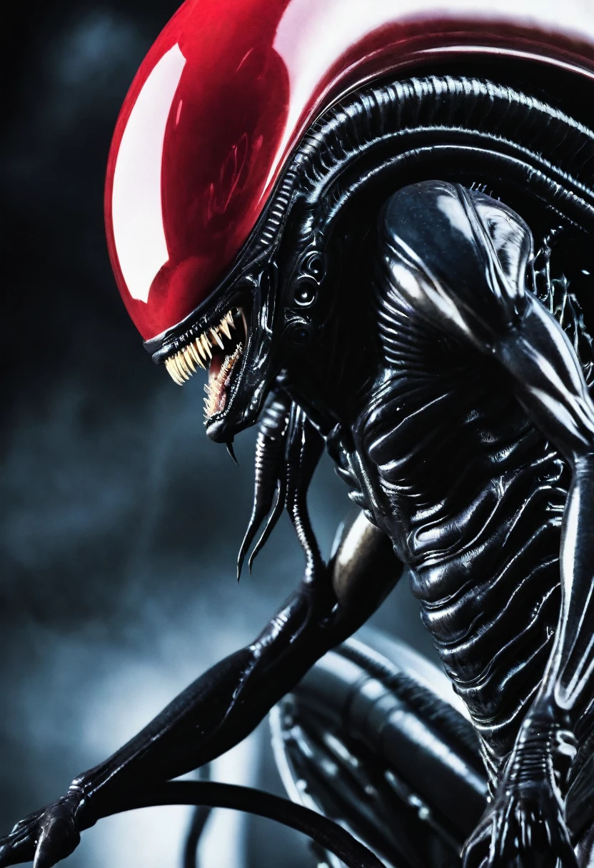(((Extreme close-up Xenomorph Alien the eighth passenger surreal and cinematic images color Splash)))
