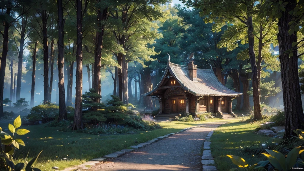 (anime, fantasy), (extremely detailed CG unity 8k wallpaper, masterpiece, best quality, ultra-detailed, depth of filed, HDR:1.2), (elven camp, ancient forest, magical, from final fantasy x), fantastical landscapes, vibrant colors, majestic, magical atmosphere, beautiful, extremely detailed, intricate, delicate, serene fantasy, light filtering through the trees, bokeh, cinematic lighting, 8k, high quality