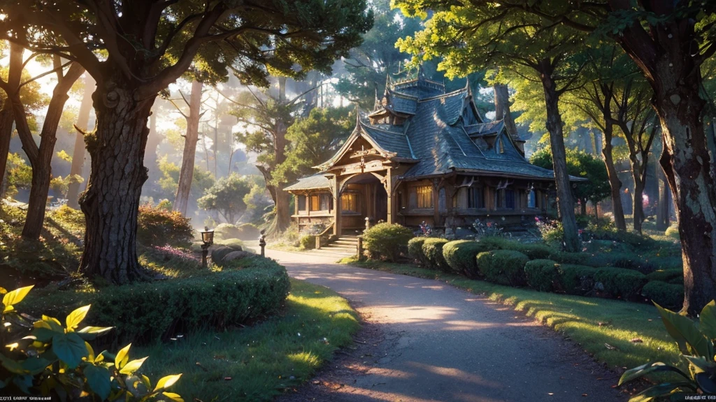 (anime, fantasy), (extremely detailed CG unity 8k wallpaper, masterpiece, best quality, ultra-detailed, depth of filed, HDR:1.2), (elven camp, ancient forest, magical, from final fantasy x), fantastical landscapes, vibrant colors, majestic, magical atmosphere, beautiful, extremely detailed, intricate, delicate, serene fantasy, light filtering through the trees, bokeh, cinematic lighting, 8k, high quality