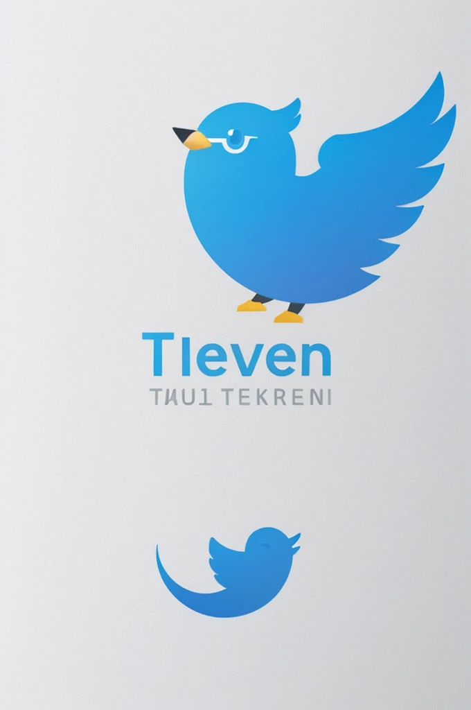 I would like to create the Twitter logo merged with the new X logo that Elon Musk gave it. A design with the color of Twitter in the shape of an 