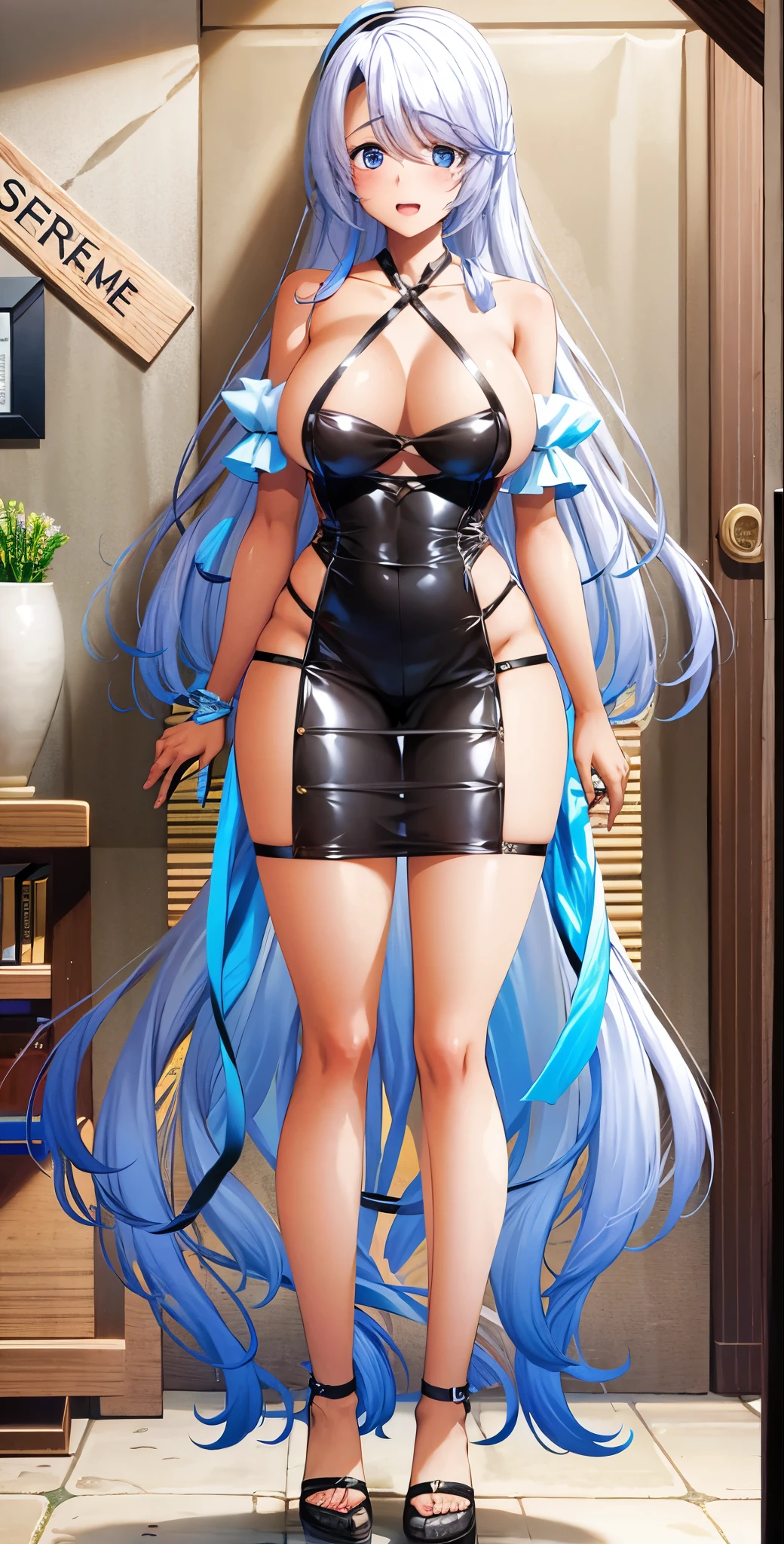 girl，Large Breasts，long hair，