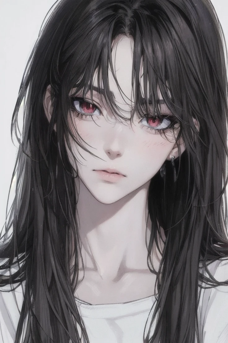 photorealistic, (4k), depth of field, (Masterpiece), (realistic skin texture), extremely detailed, intricate, hyper detailed, high resolution, professional photography, , depth of field, sharp detail, best quality, , 1girl, solo, female focus, chifuyu_matsuno, black hair, red eyes, long hair, , , undercut, single earring, gakuran, butler costume, ,