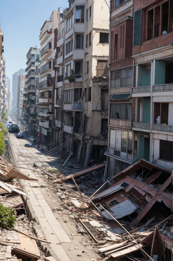 City after earthquake