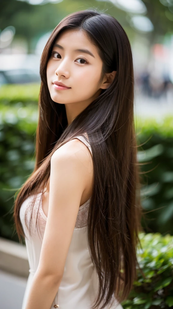21 yo asian women, long hair like rapunzeal, skiny wearing